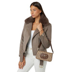 GUESS Eco Mietta 4G Logo Mini Shoulder Bag - BEG - Beige