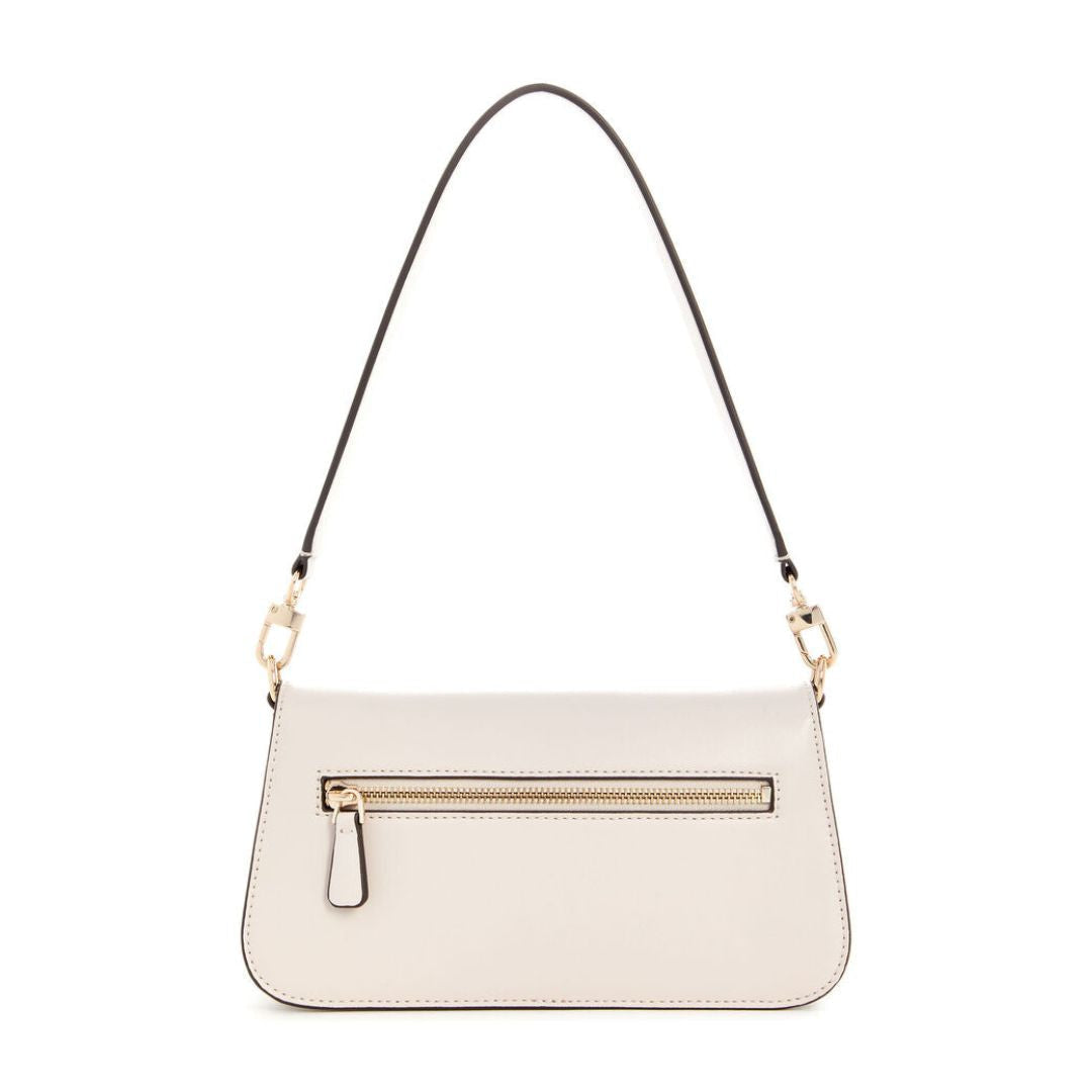 GUESS Eco Mietta Flap Shoulder Bag - BEG - Beige