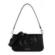 GUESS Eco Mietta Flap Shoulder Bag - BLK - Black
