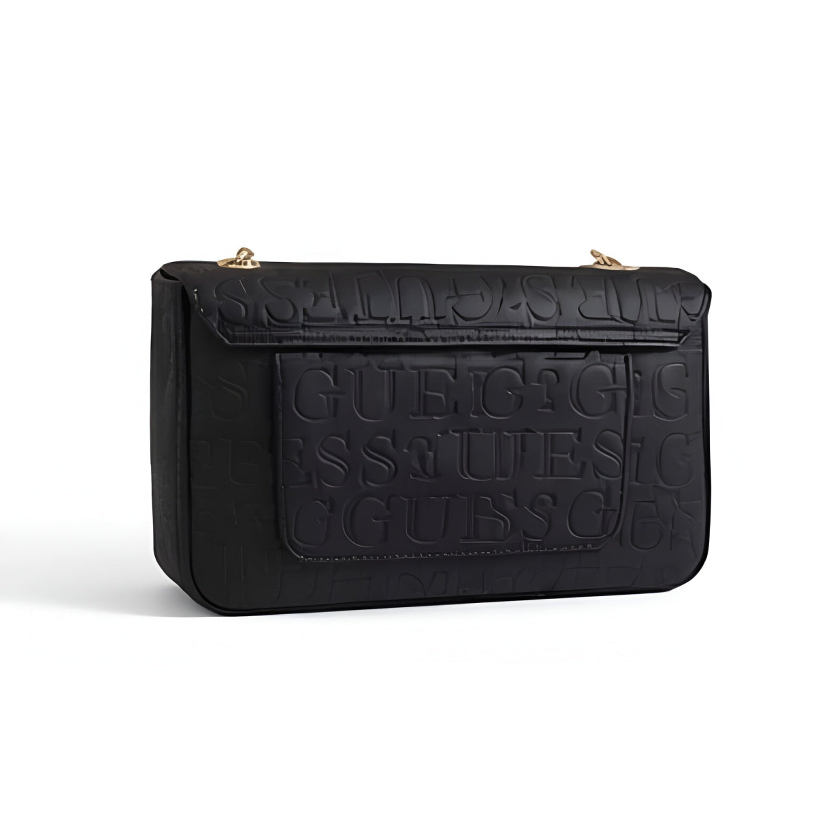 GUESS Embossed Monogram Shoulder Bag Women -BLK - Black