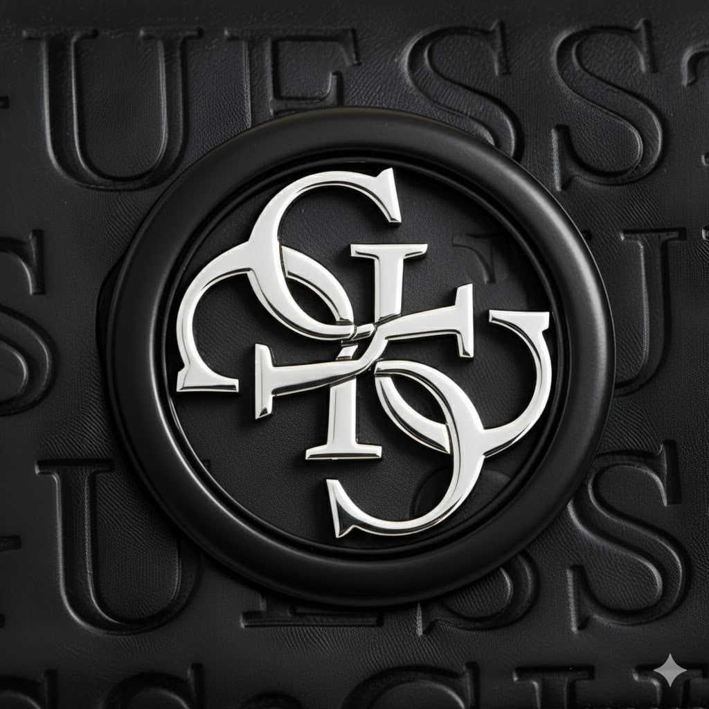 GUESS Embossed Monogram Shoulder Bag Women -BLK - Black