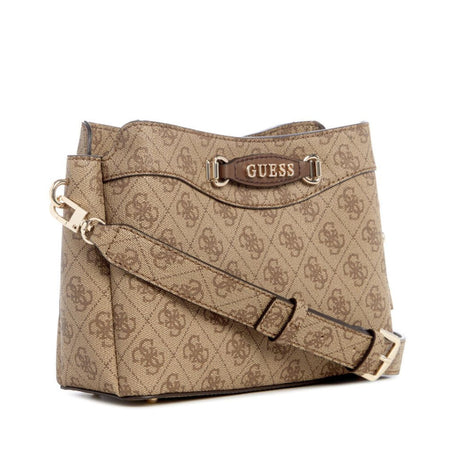 GUESS Emera Girlfriend Xbody Top Zip BAG - BEG - Beige