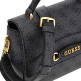 GUESS Emera Logo Top Handle Flap Bag - COL - Coal