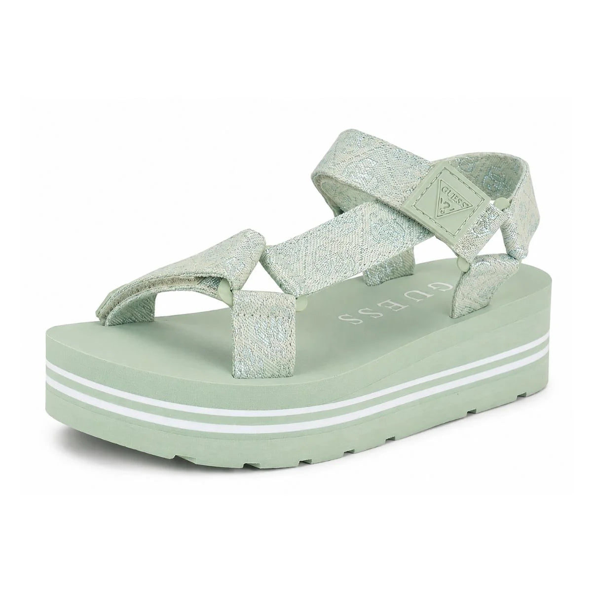 Guess Eveh Wedge Sandals Women - MNTGRN