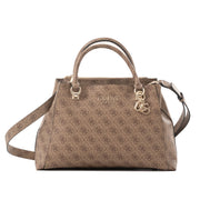 GUESS Evelune Girlfriend Satchel Bag - BEG - Beige