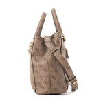 GUESS Evelune Girlfriend Satchel Bag - BEG - Beige