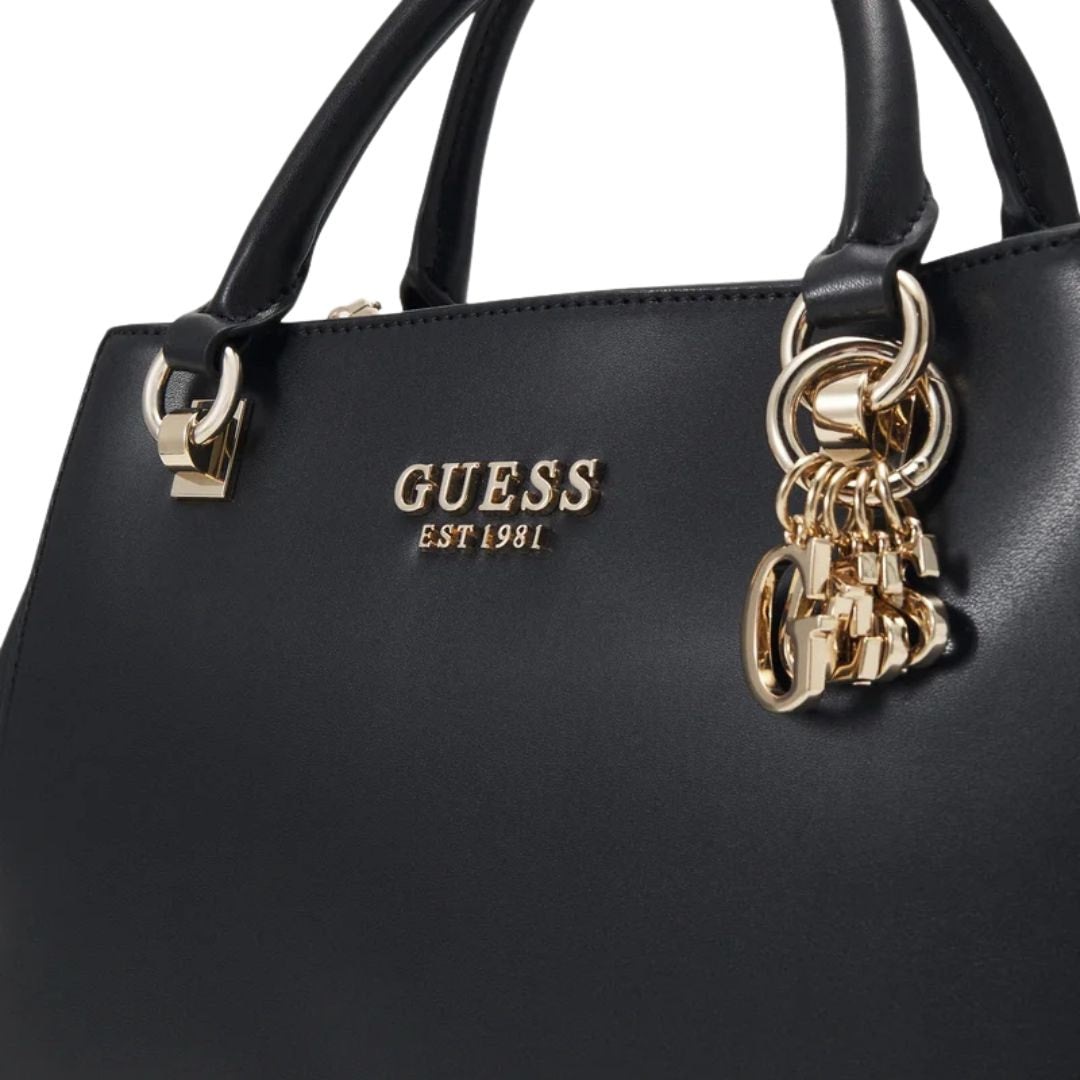 GUESS Evelune Girlfriend Satchel Bag - BLK - Black
