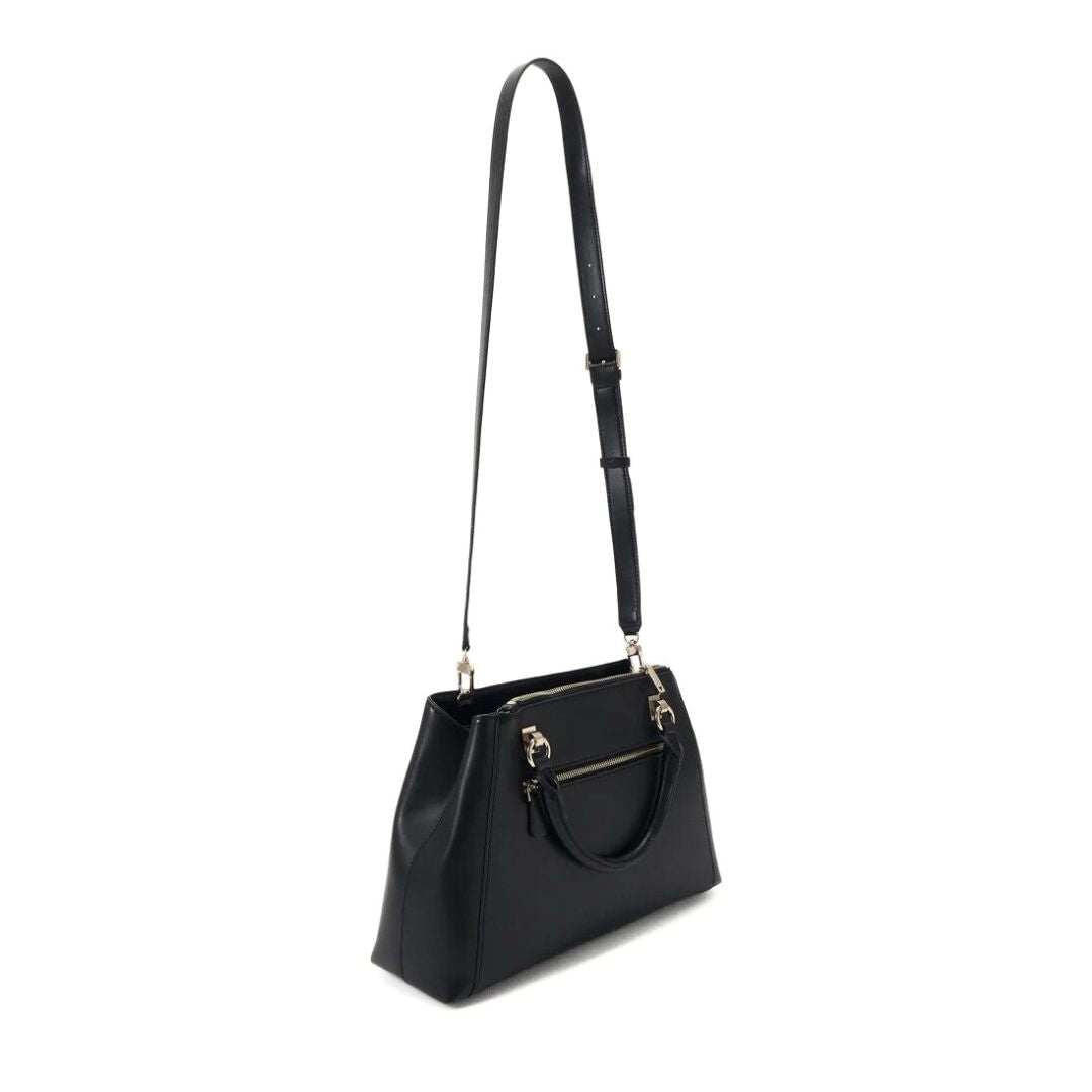 GUESS Evelune Girlfriend Satchel Bag - BLK - Black