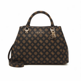 GUESS Evelune Girlfriend Satchel Bag - BRN - Brown