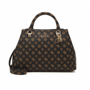 GUESS Evelune Girlfriend Satchel Bag - BRN - Brown