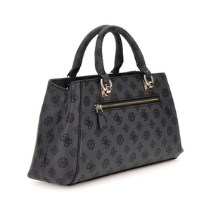 GUESS Evelune Girlfriend Satchel Bag - GRY - Black