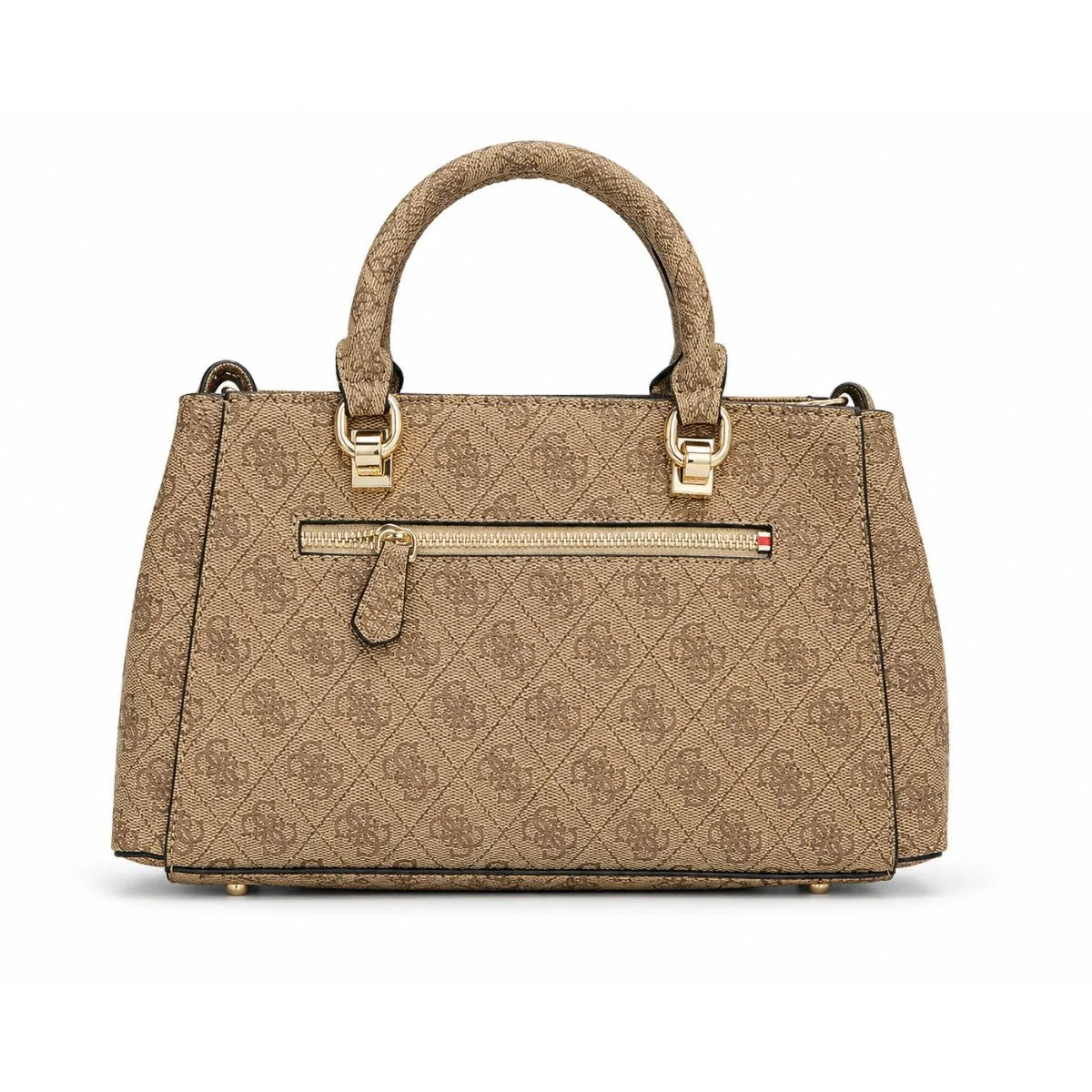 GUESS Evelune Girlfriend Satchel Bag (S) Women - BEG - Beige