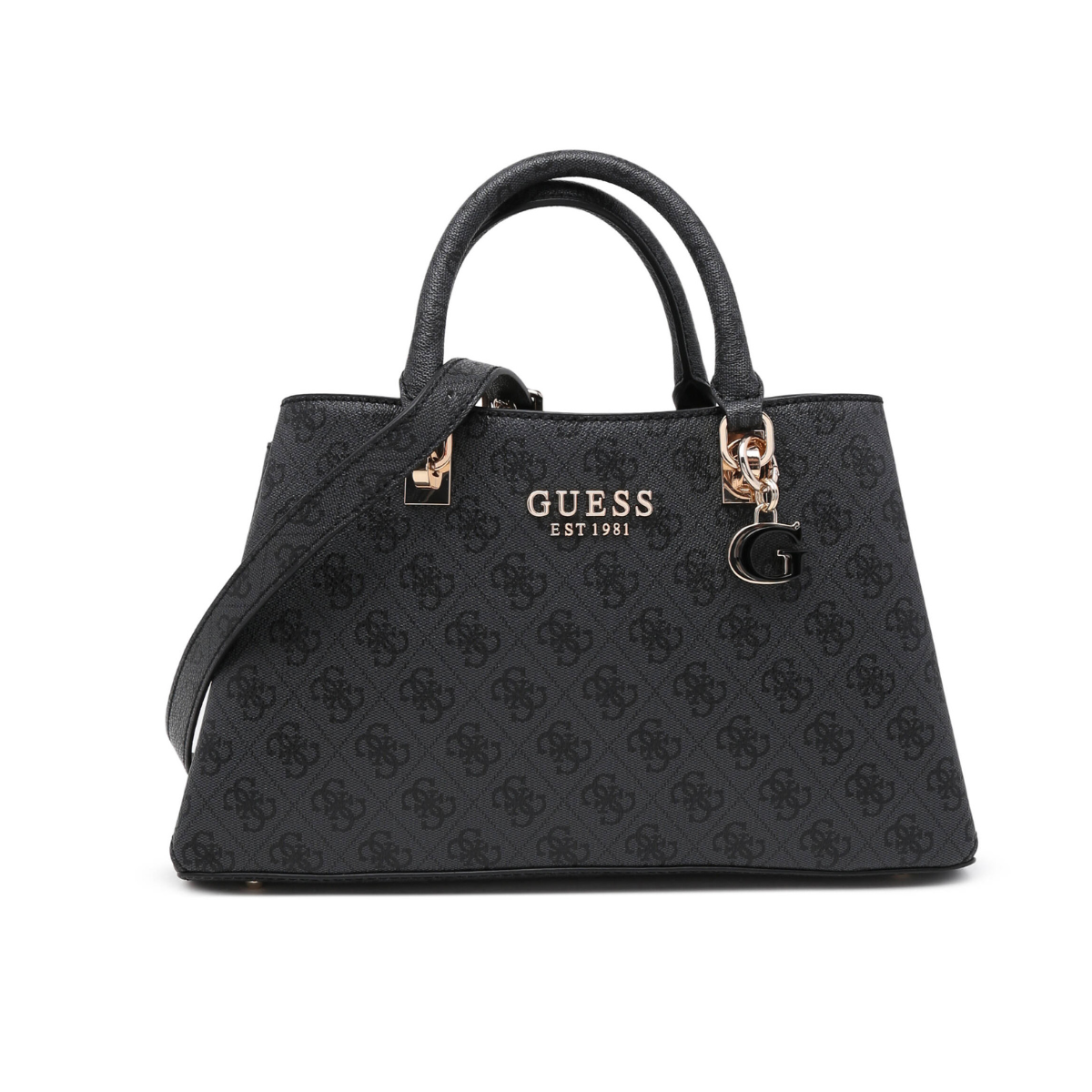 GUESS Evelune Girlfriend Satchel Bag Size Small - GRY - Gray