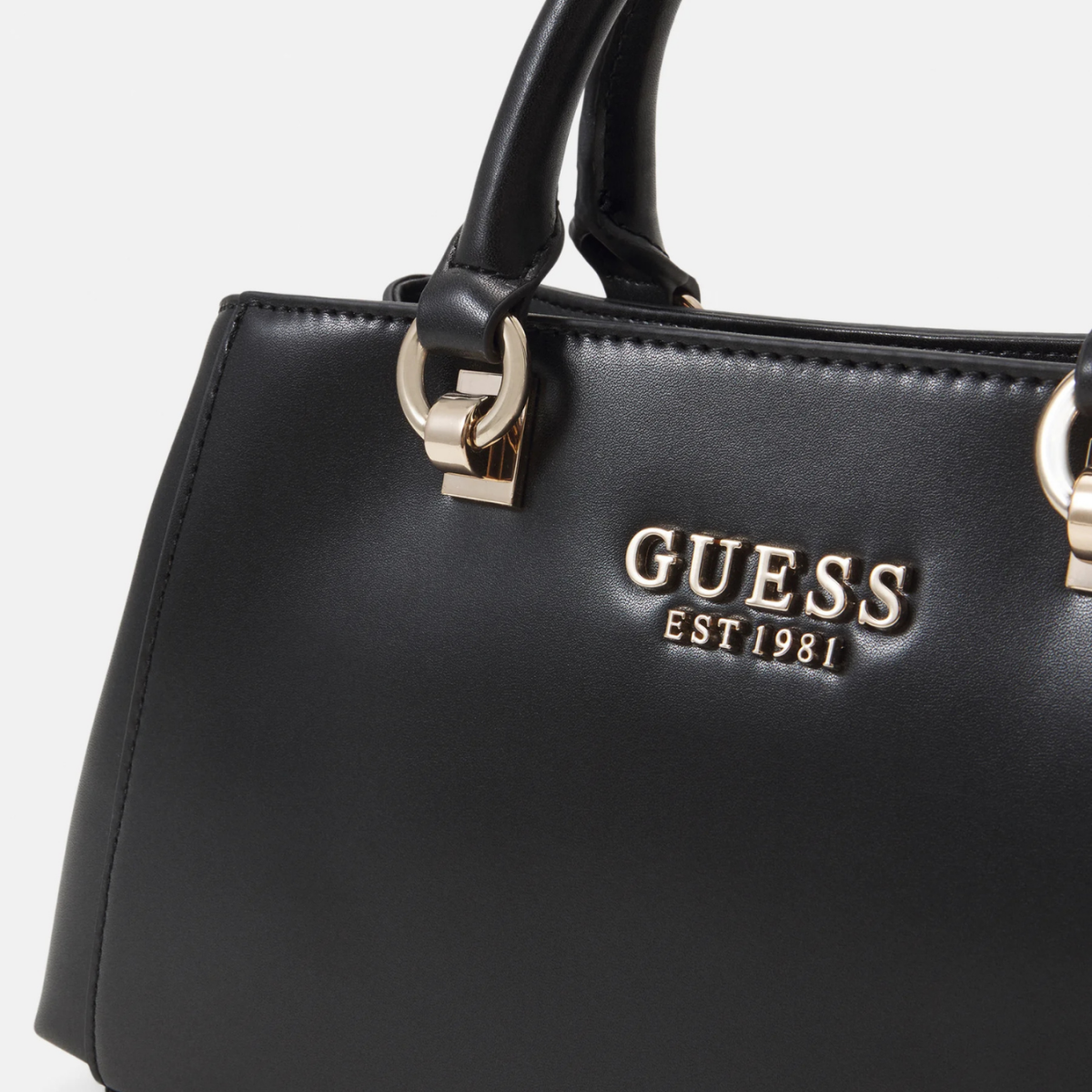 GUESS Evelune Girlfriend Satchel Handbag - BLK - Black