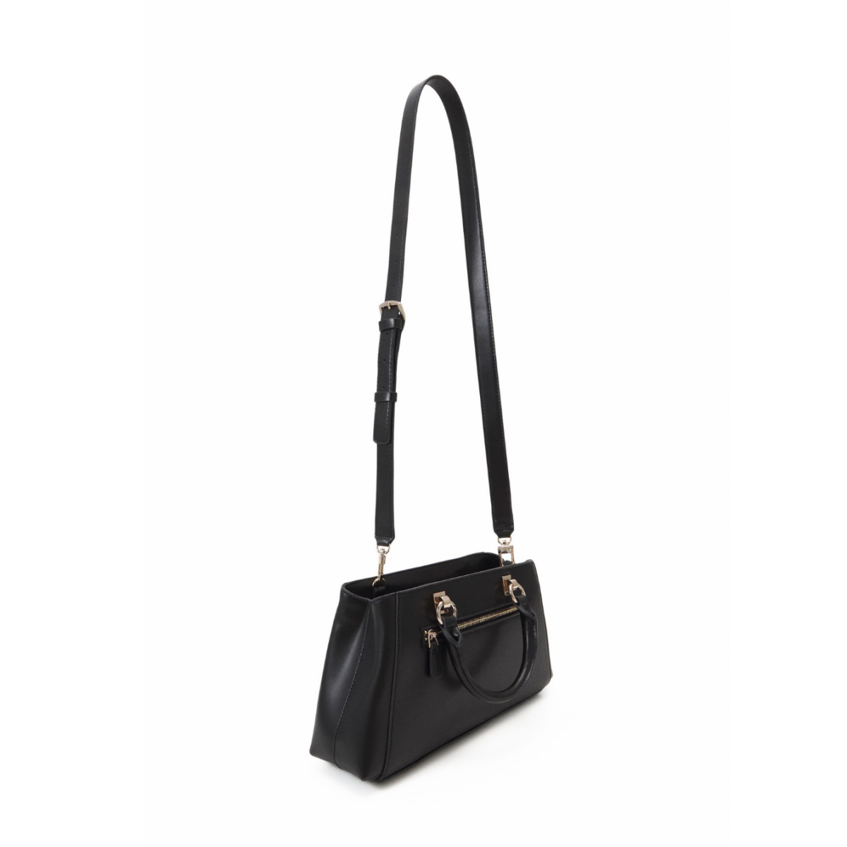 GUESS Evelune Girlfriend Satchel Handbag - BLK - Black