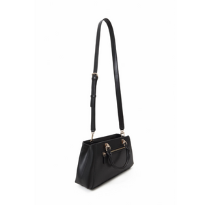GUESS Evelune Girlfriend Satchel Handbag - BLK - Black