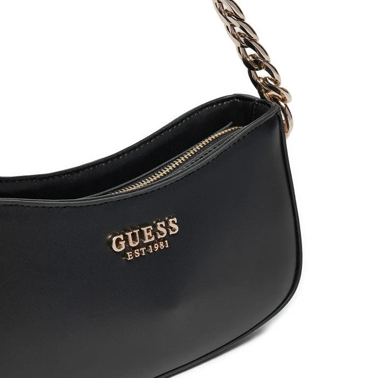 GUESS Evelune Top Zip Shoulder Bag - BLK - Black