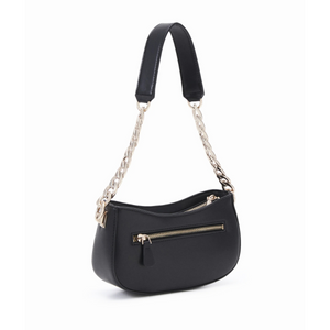 GUESS Evelune Top Zip Shoulder Bag - BLK - Black