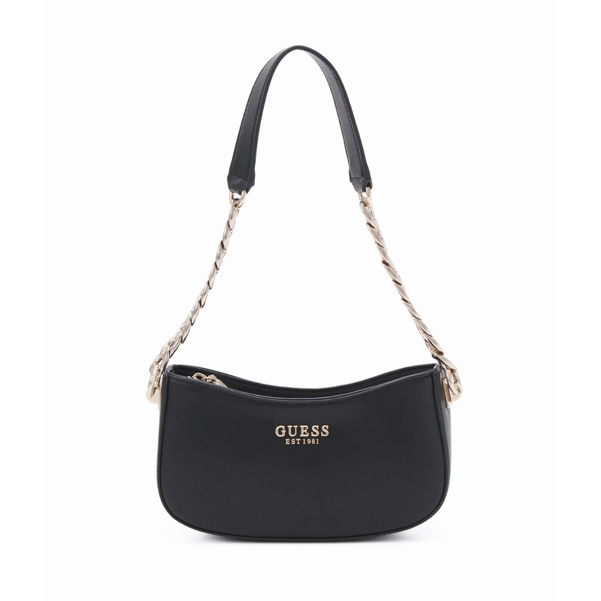 GUESS Evelune Top Zip Shoulder Bag - BLK - Black