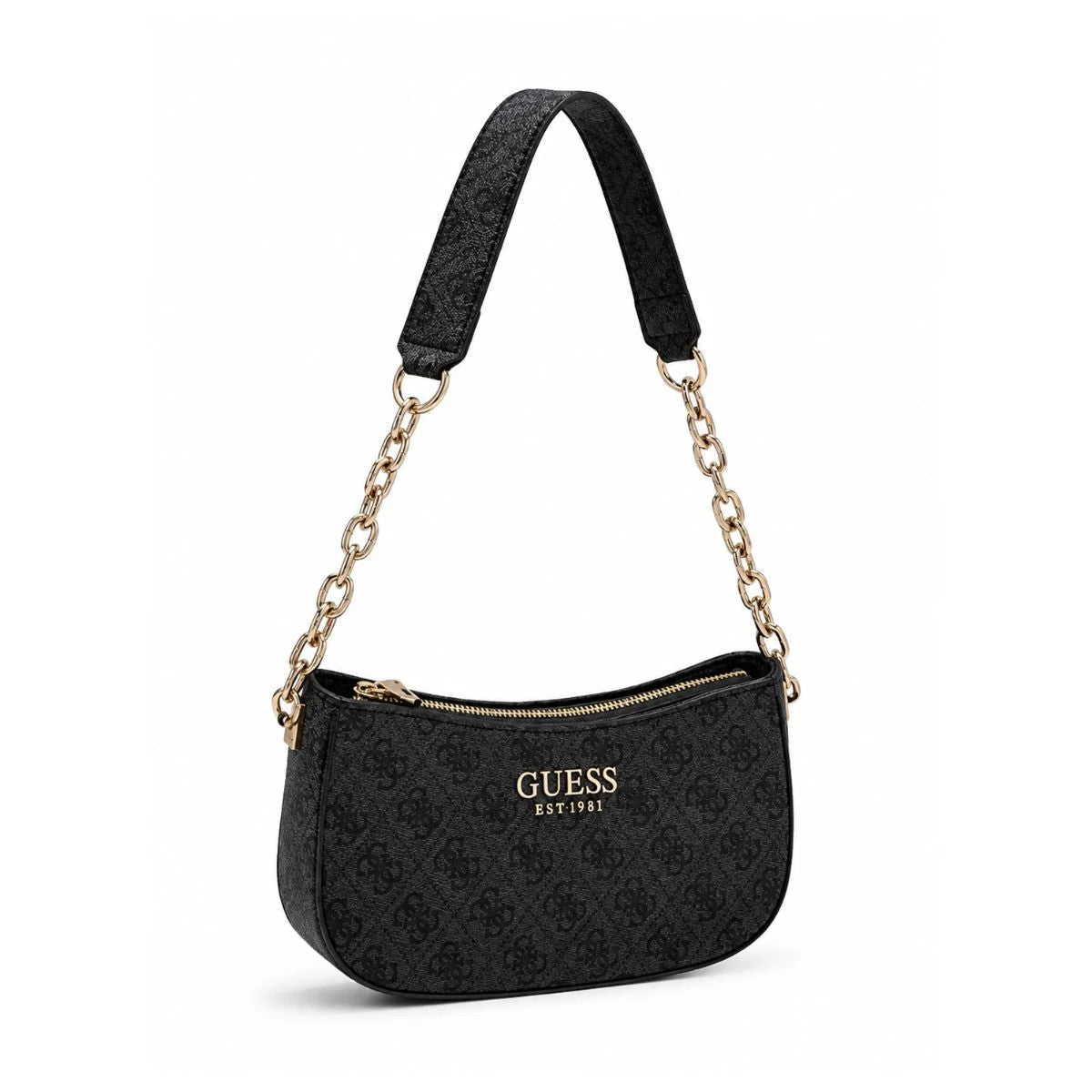 GUESS Evelune Top Zip Shoulder Bag - COL - Coal