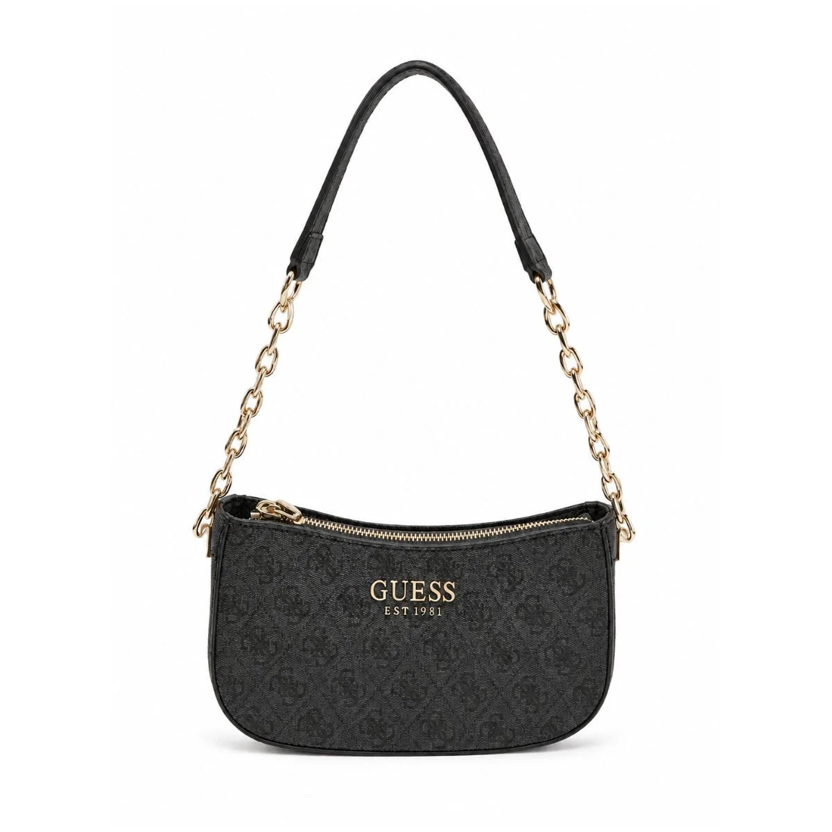 GUESS Evelune Top Zip Shoulder Bag - COL - Coal