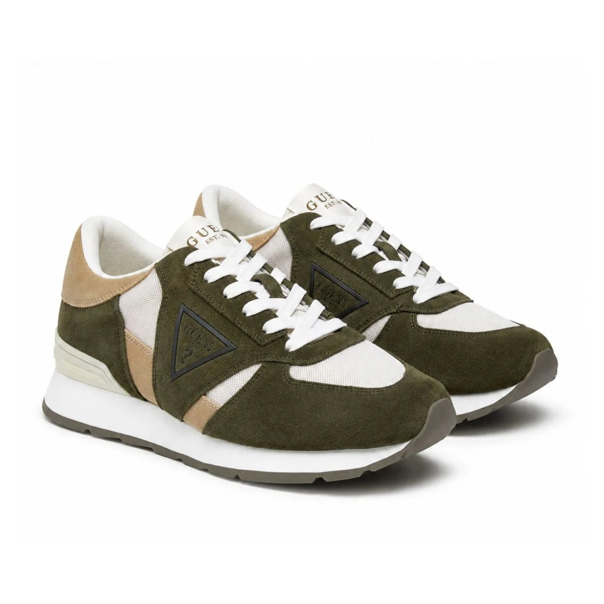 GUESS Fano FMFFAN FAB12 Sneakers Men - OLV - Olive -Beige / 40