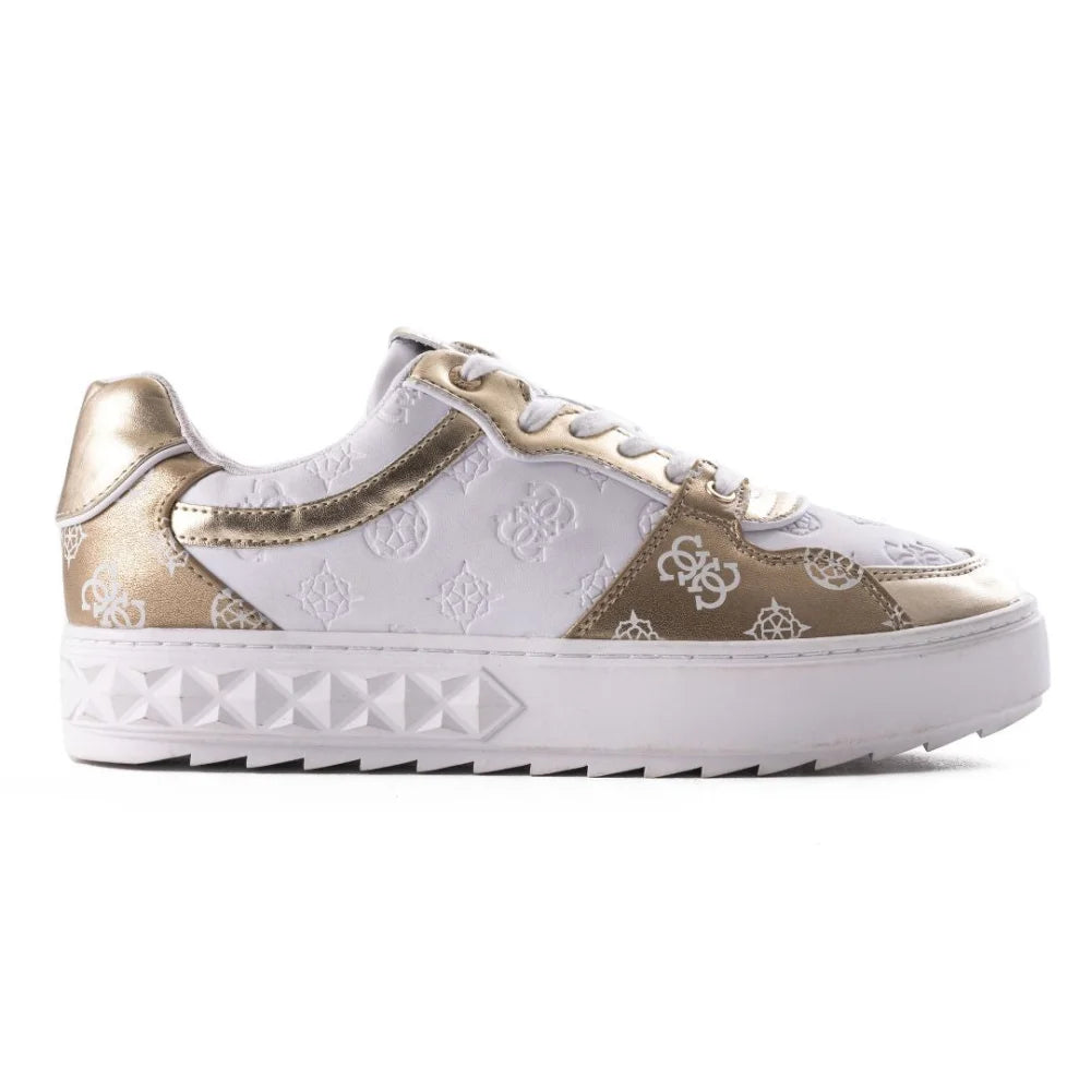 GUESS Fiena Sneaker Women - WHTGOLD - White / 38 - Shoes