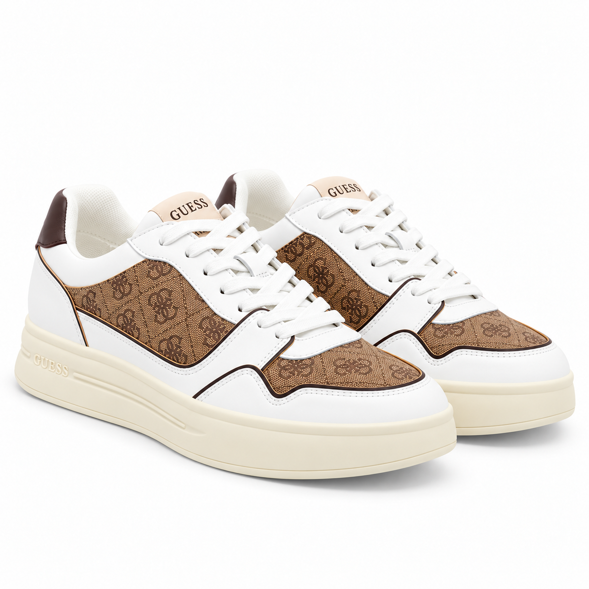 GUESS Casual Lace up Low Top Sneakers Men - WHT