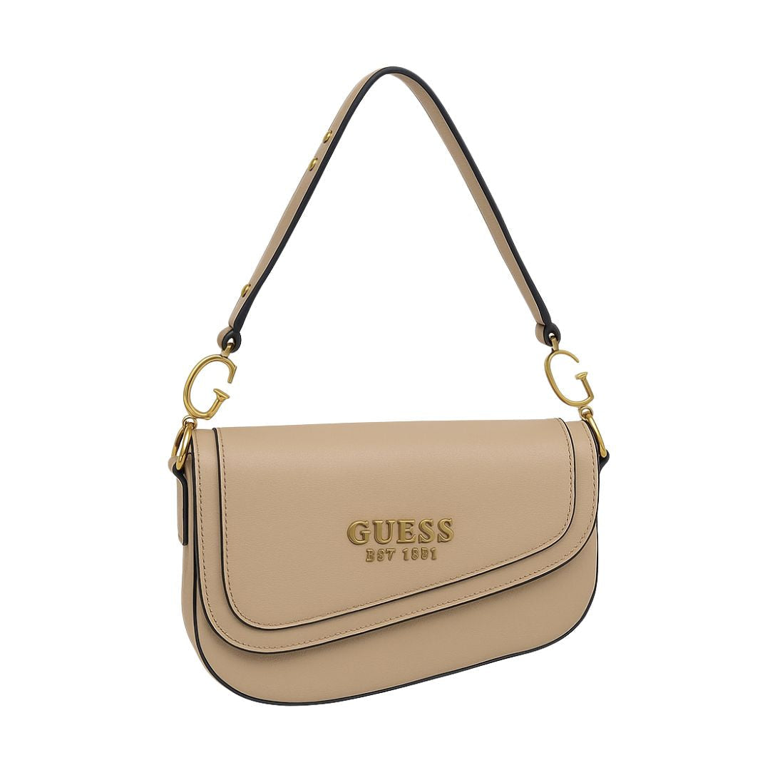 GUESS G Dream Flap Shoulder Bag Women - BEG - Beige
