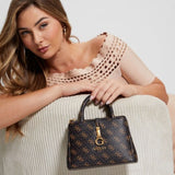 GUESS G James 4G peony logo handbag - BRN - Brown