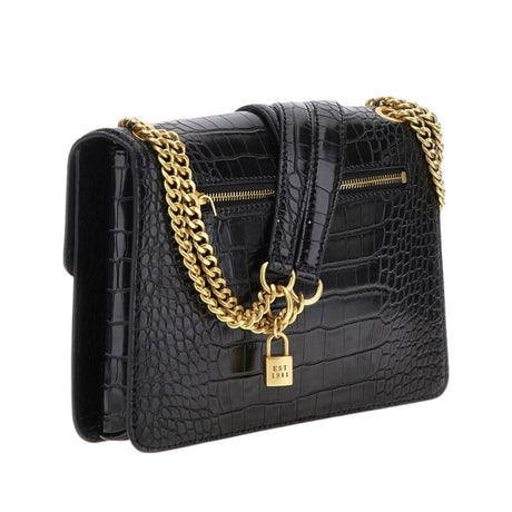 GUESS G James Croc Look Crossbody Bag - BLK - Black