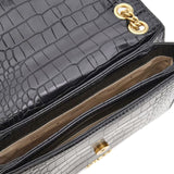 GUESS G James Croc Look Crossbody Bag - BLK - Black