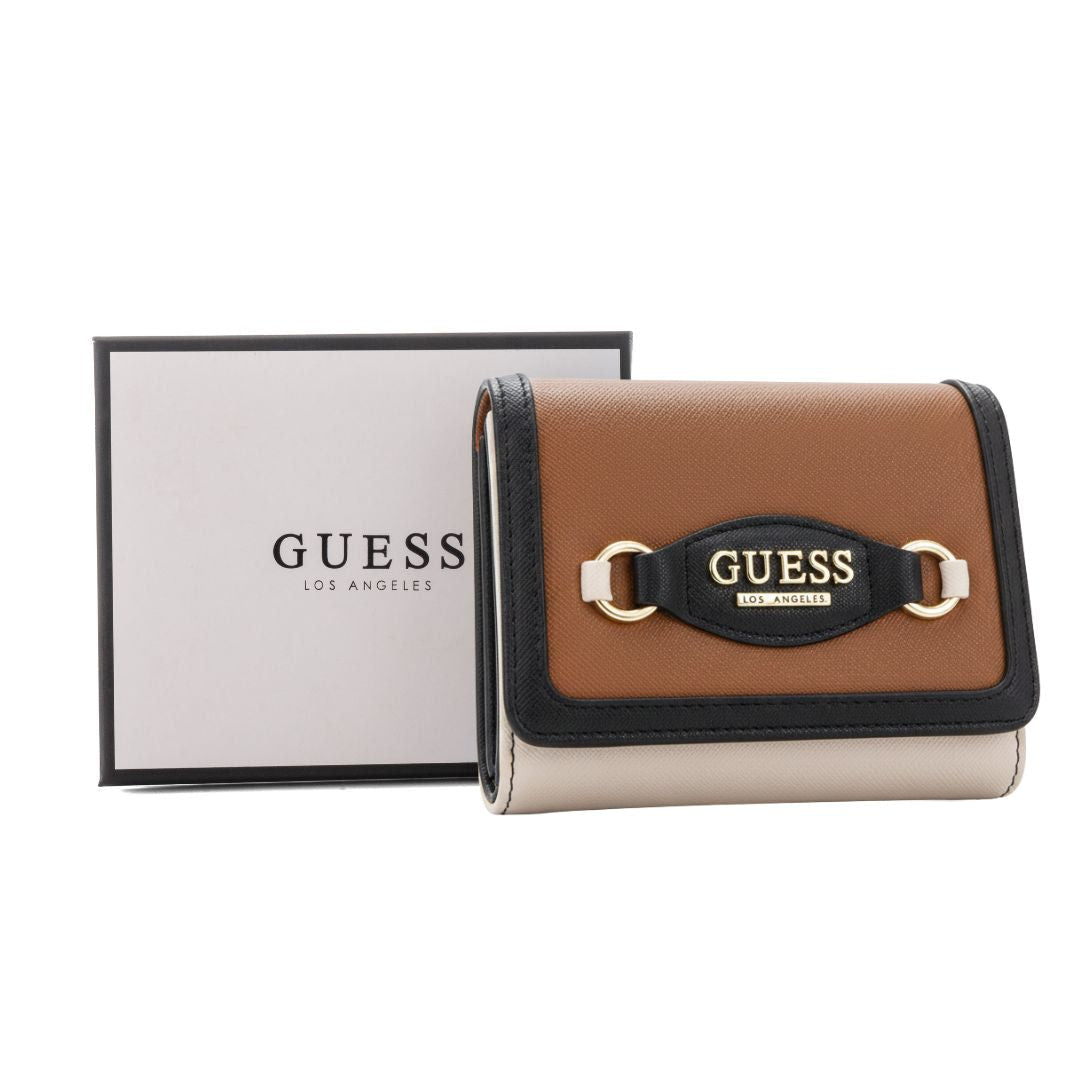 GUESS Genelle Tri-Fold Wallet - Tan