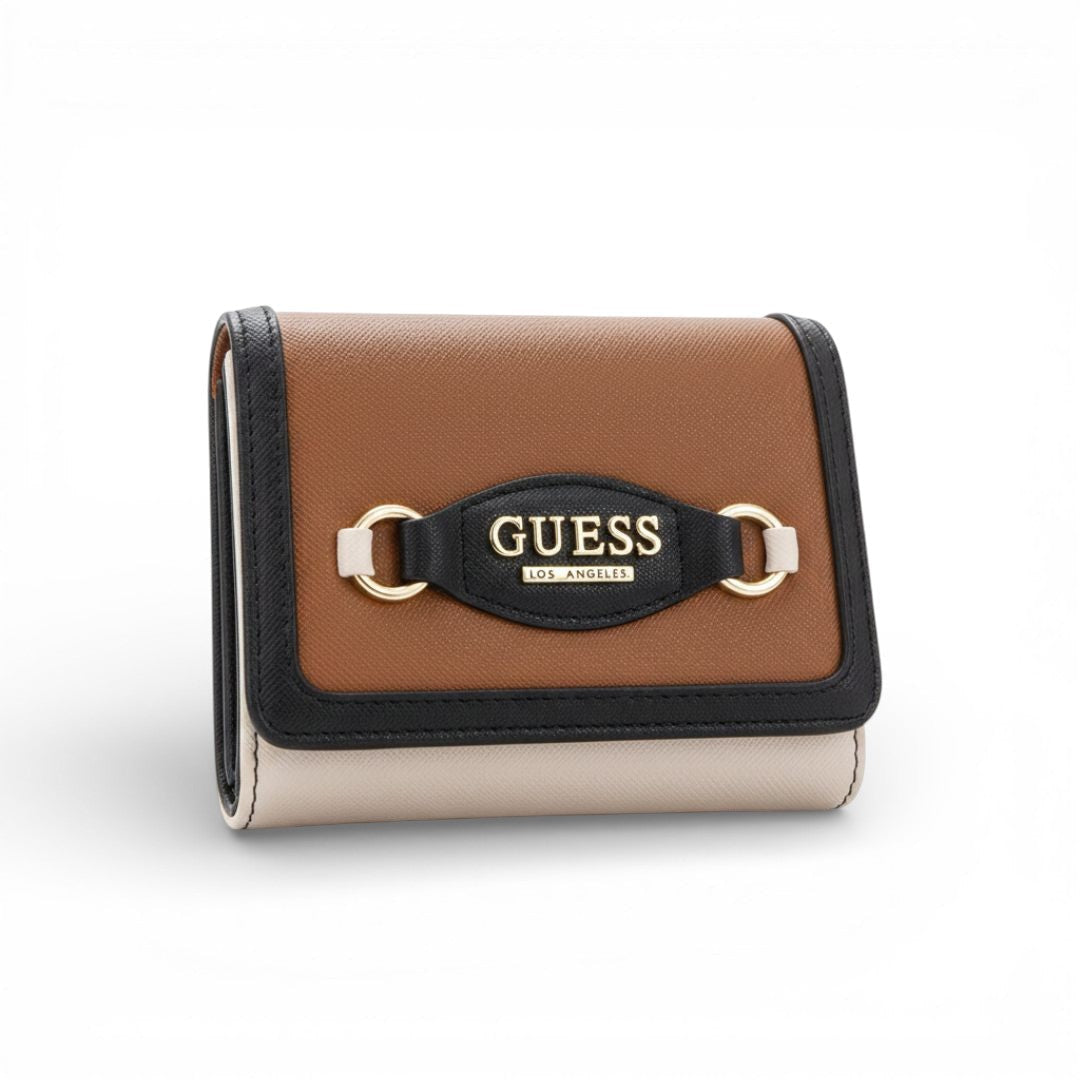 GUESS Genelle Tri-Fold Wallet - Tan