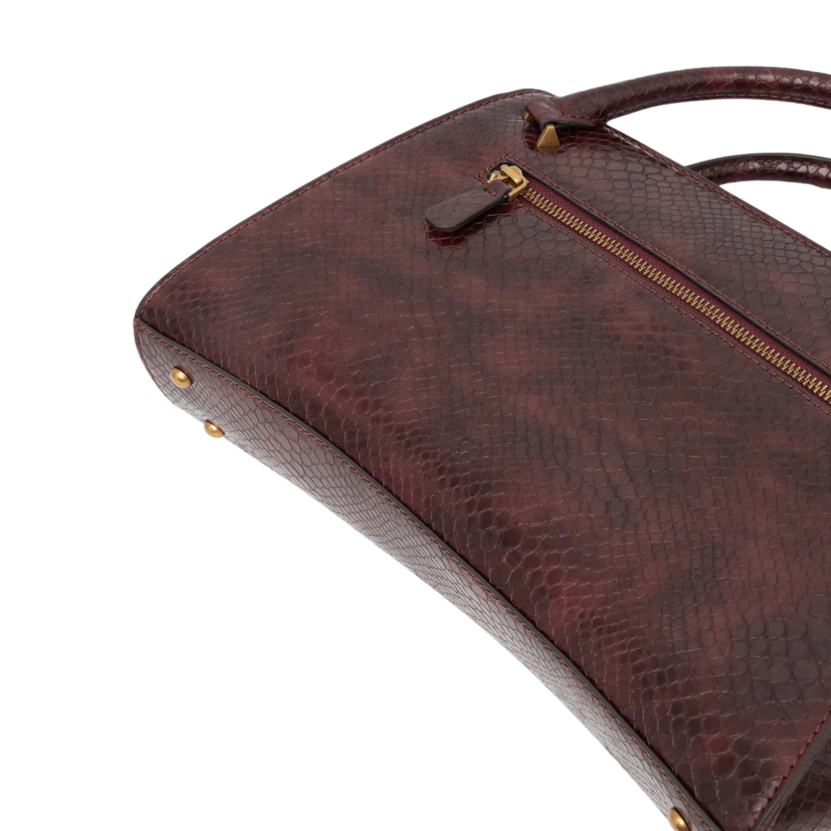 GUESS GEORGINA PYTHON-OPTIK - Handbag -BUR - Burgundy