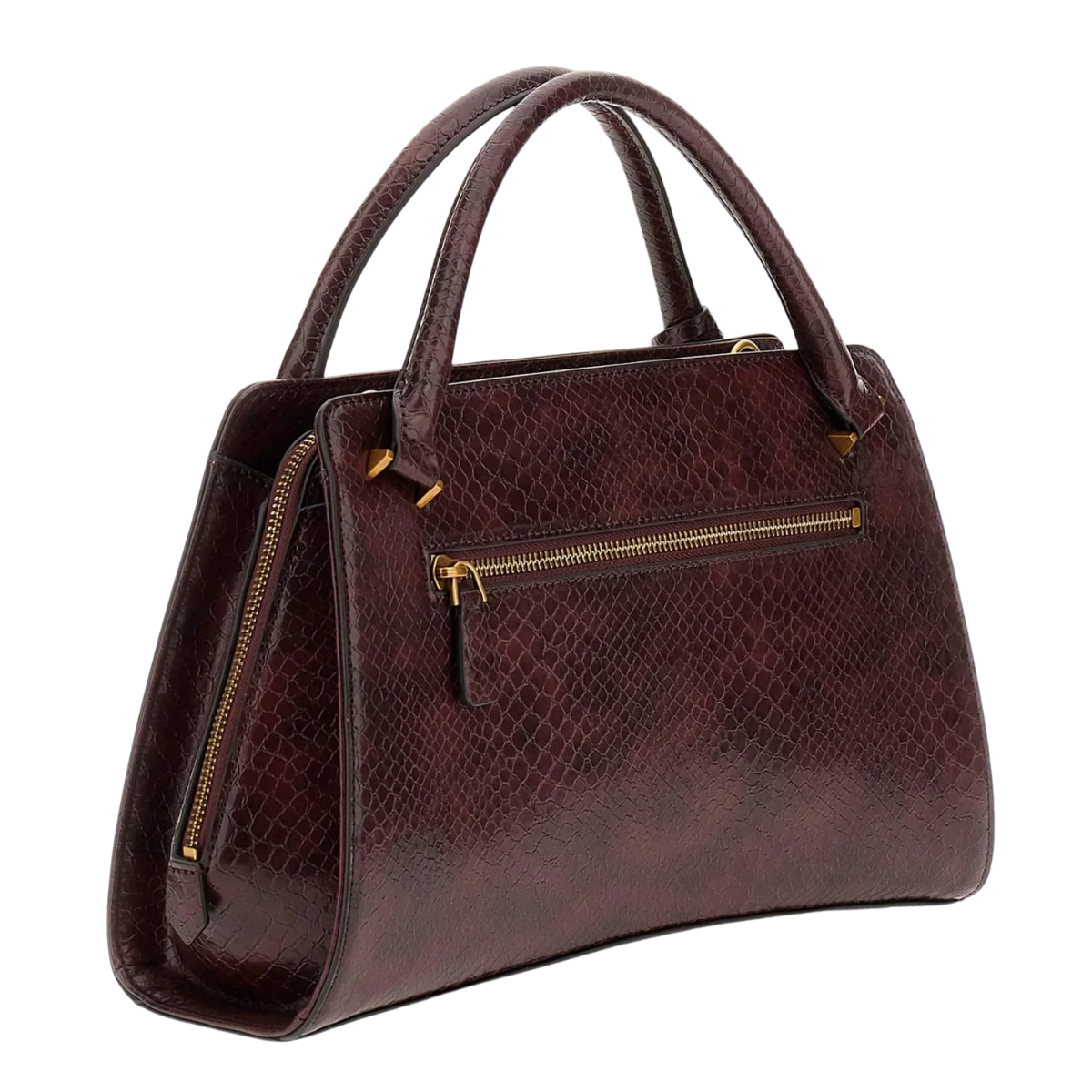 GUESS GEORGINA PYTHON-OPTIK - Handbag -BUR - Burgundy
