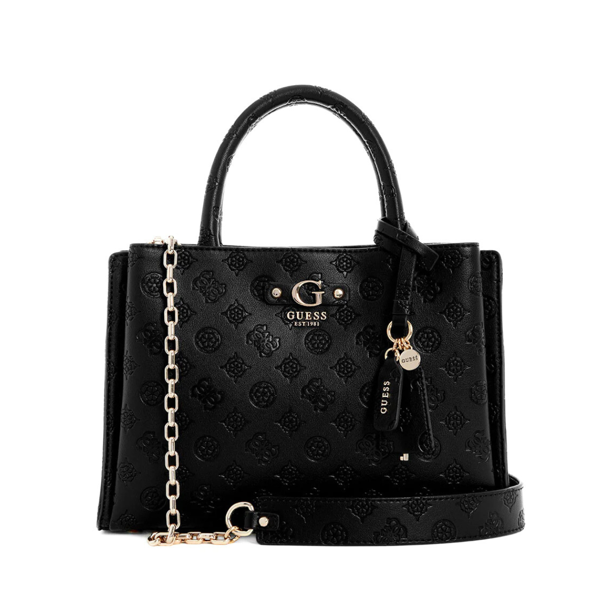 GUESS GERTY GIRLFRIEND SATCHEL Bag Handbag Women - BLK - Black