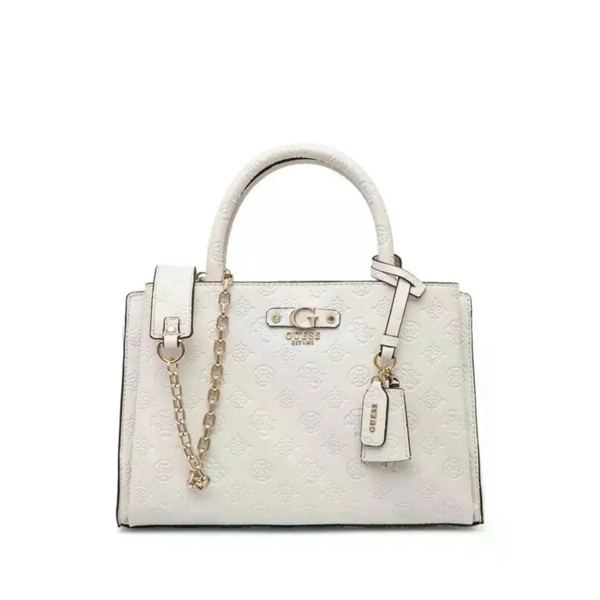 GUESS GERTY GIRLFRIEND SATCHEL Bag Handbag Women - WHT - White