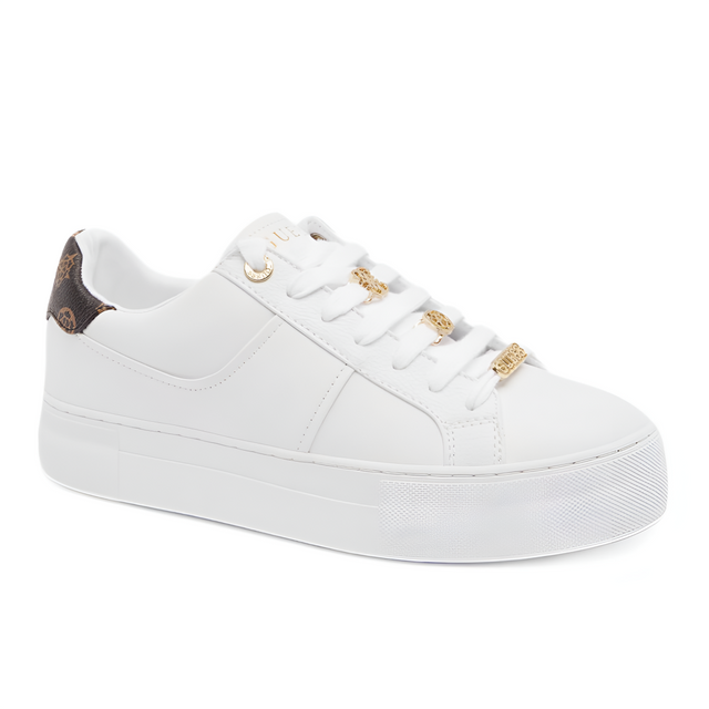 GUESS Giella 4G Peony Logo Sneakers Women - WHTBRN - White/ Brown / 35