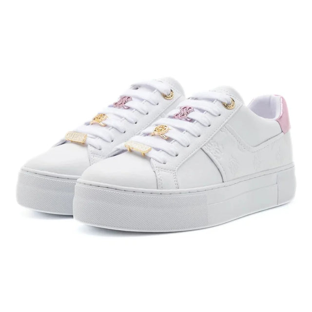 GUESS Giella 4G Peony Logo Sneakers Women - WHTRSE - White/ Rose / 35