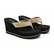 GUESS Glow Platform Sandals Women - BLKGLD - Black-Gold / 35