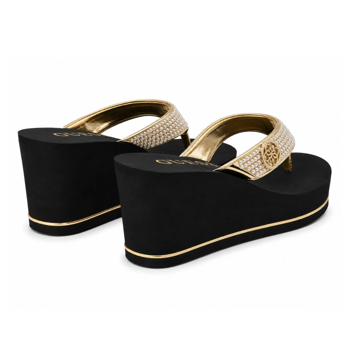 GUESS Glow Platform Sandals Women - BLKGLD