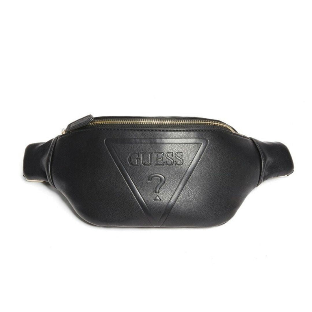 GUESS GYM Embossed Logo Waist Pack - BLK - Black