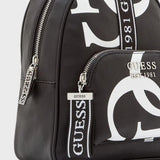 GUESS Haidee Large Printed Backpack - BLK - Black - Bags