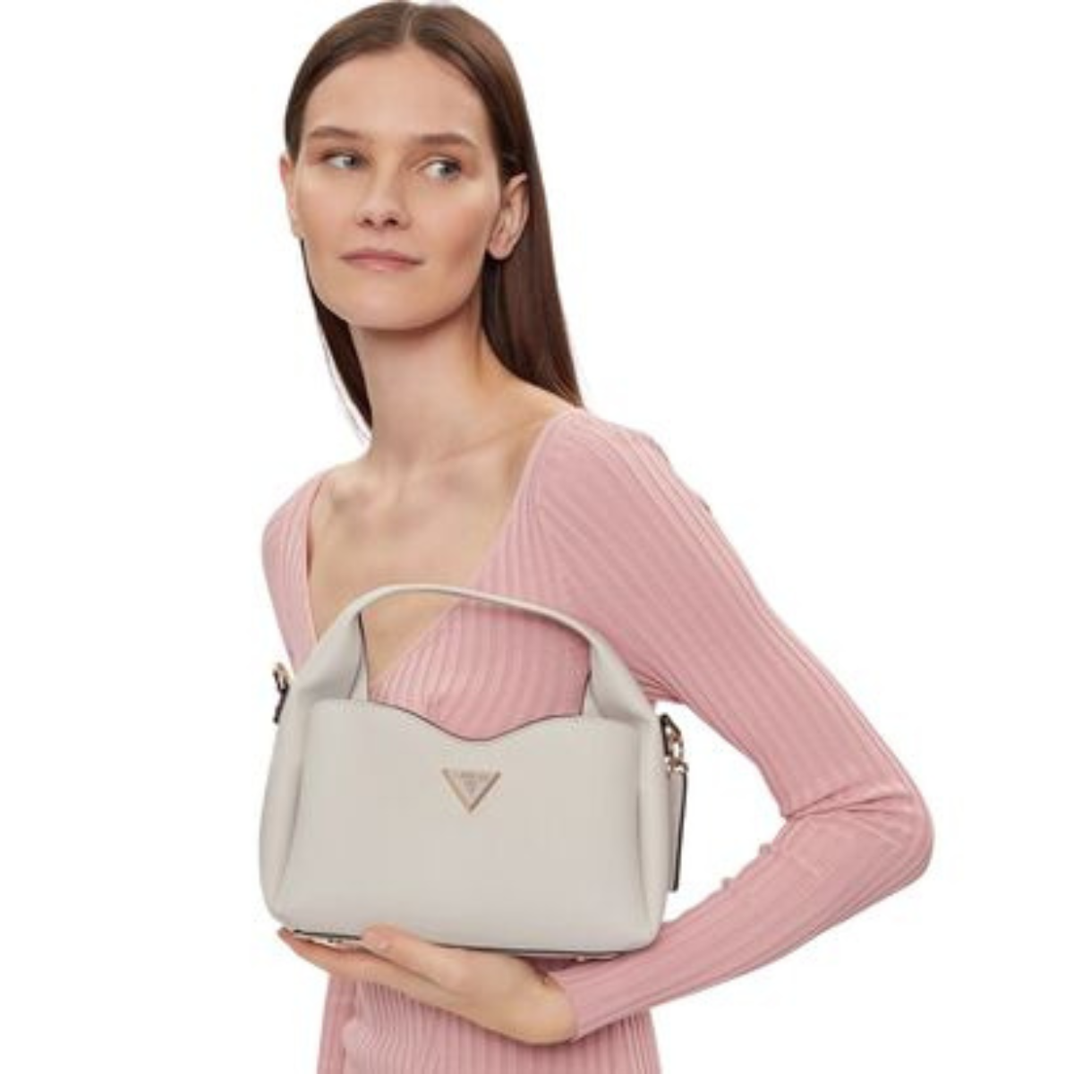 GUESS Iwona Top Zip Women Bag - GRY - Light Gray