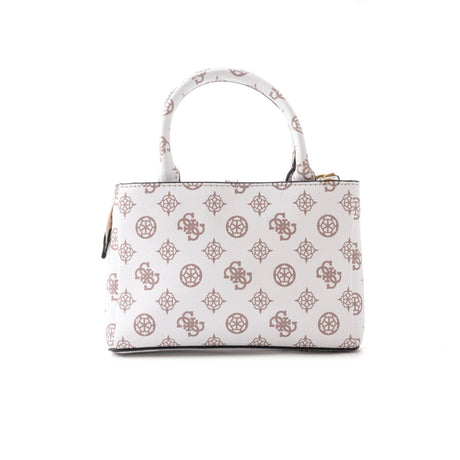 GUESS James 4G peony logo handbag - WHT - White