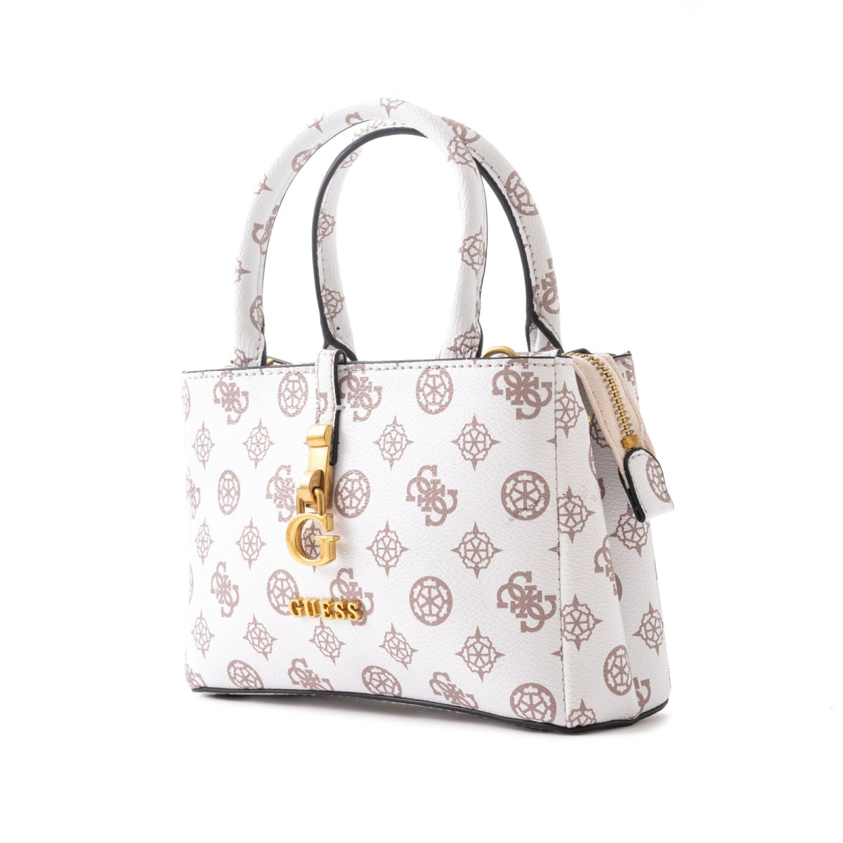 GUESS James 4G peony logo handbag - WHT - White