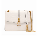 GUESS JAMES Croc Textured Convertible Crossbody Bag - OFFWHT - OFF WHITE