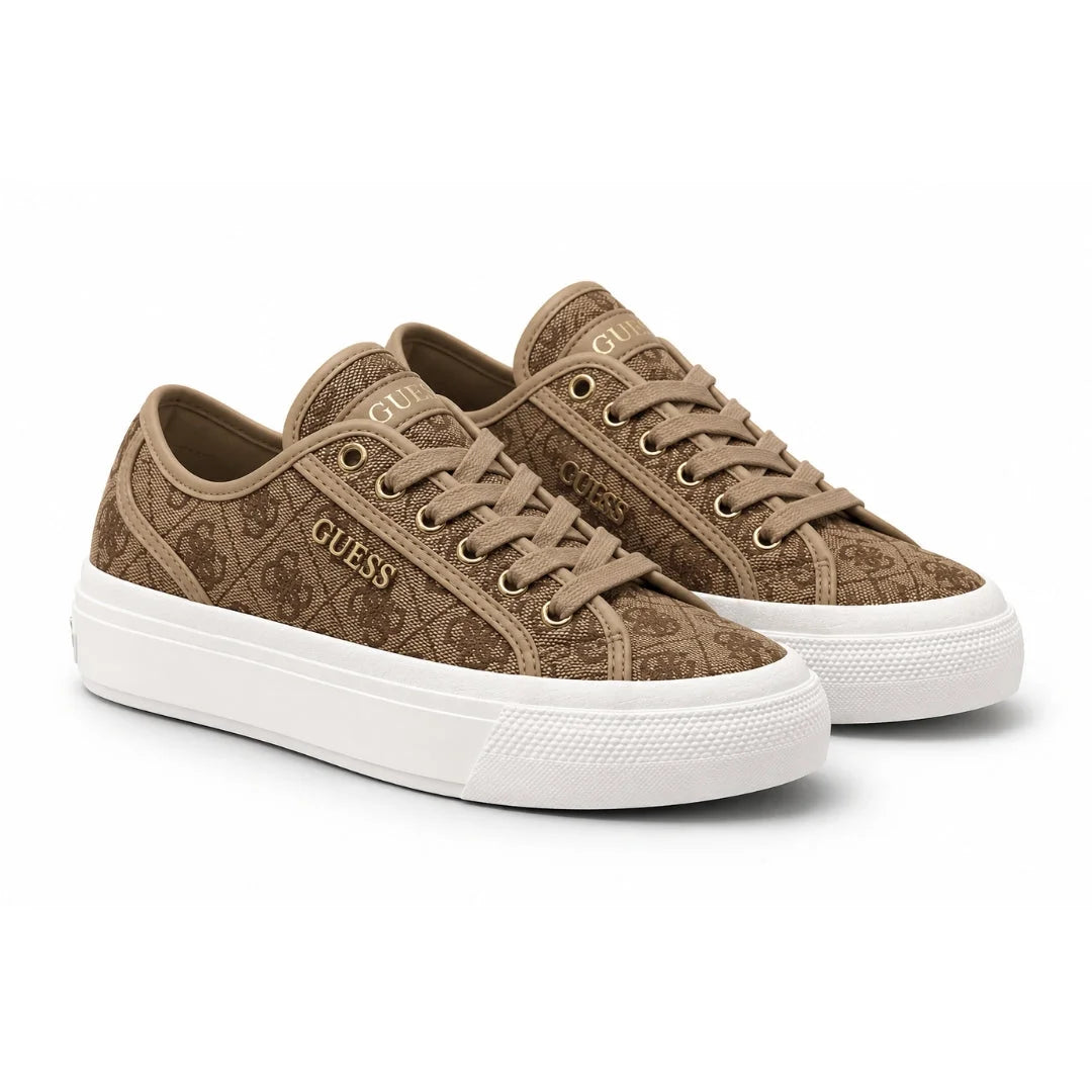 GUESS Jelexa Leather Sneakers Women - BEG