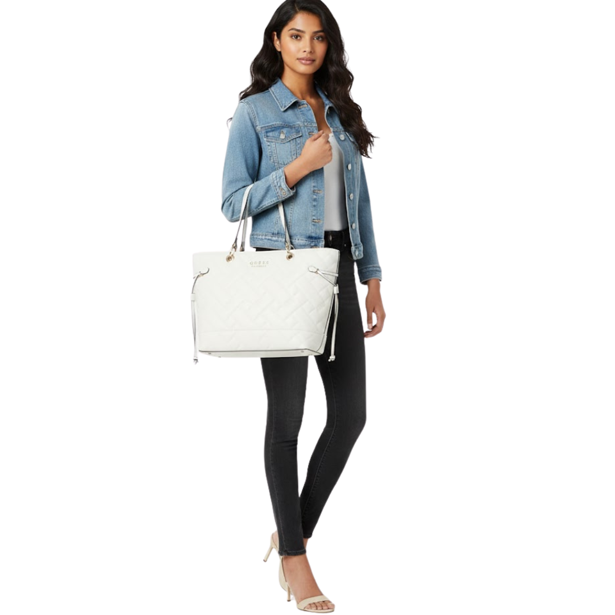 Guess Kelce Carryall Handbag Women - WHT - White